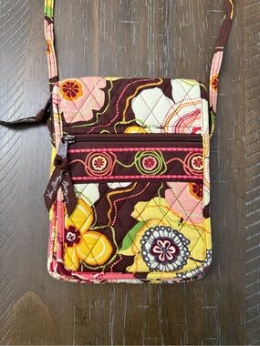 EUC Vera Bradley Mini Hipster Quilted Crossbody Bag - Retired Buttercup Pattern